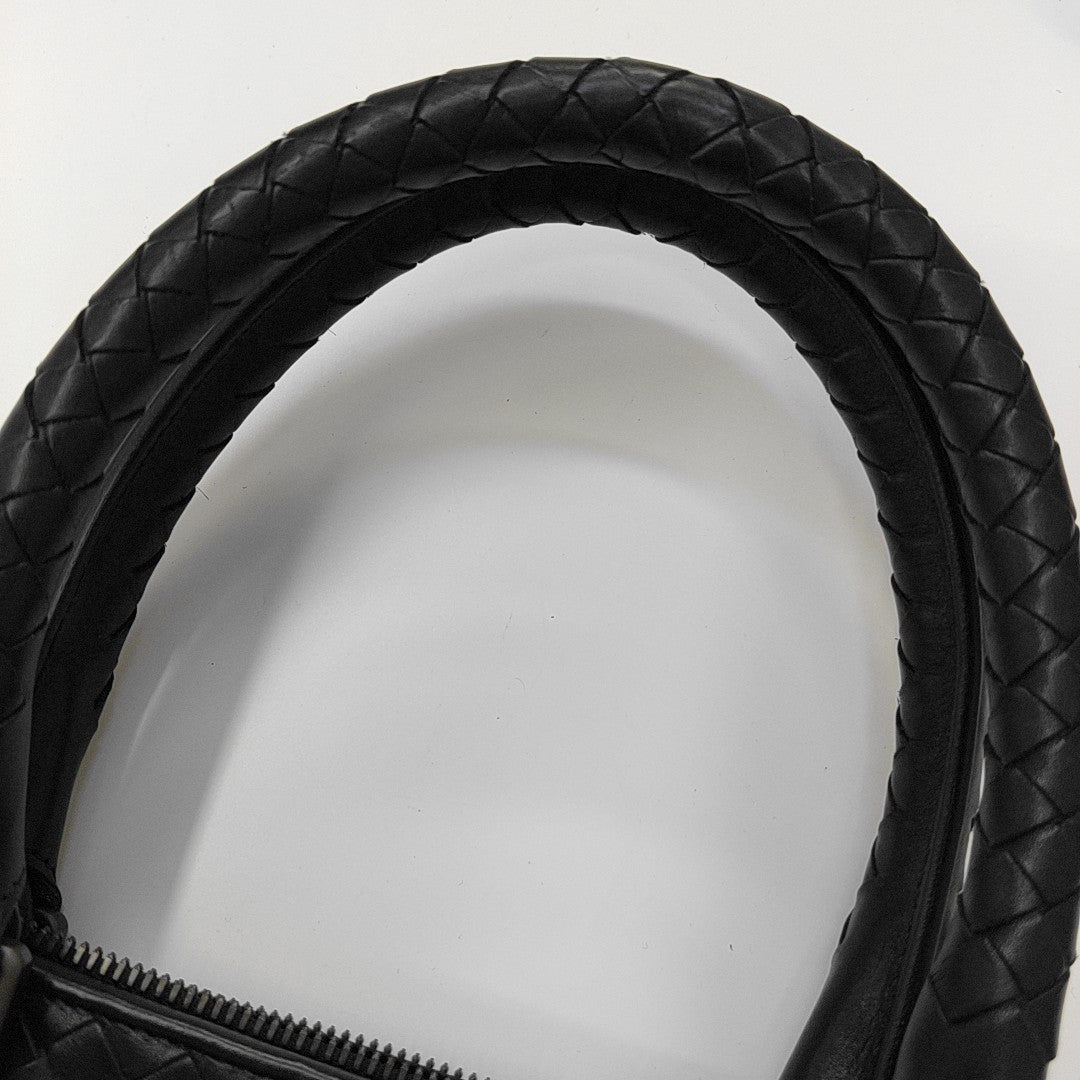 Calfskin Top Handle Bag Black