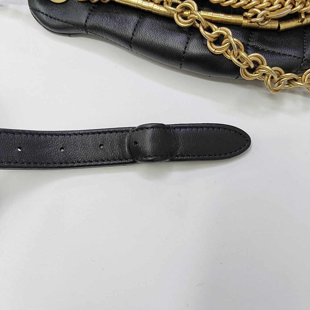 Quilted Lambskin Belt Bag Black