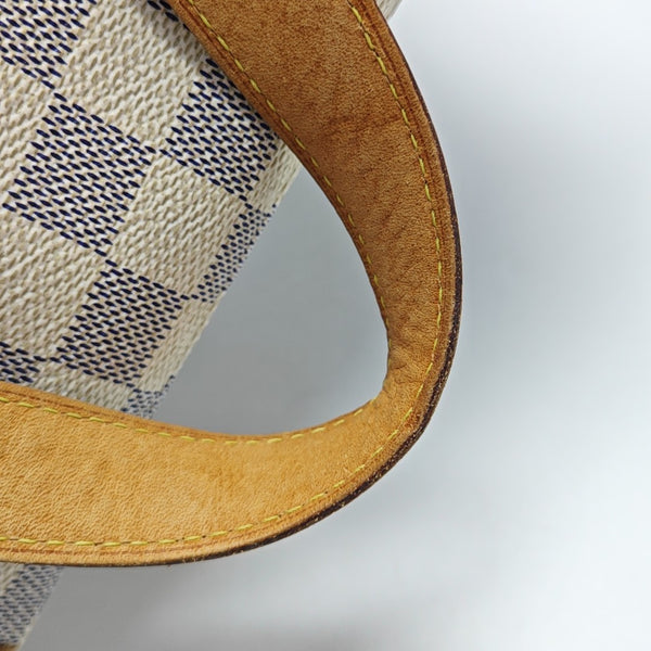 HAMPSTEAD PM Damier Azur Coated Canvas White