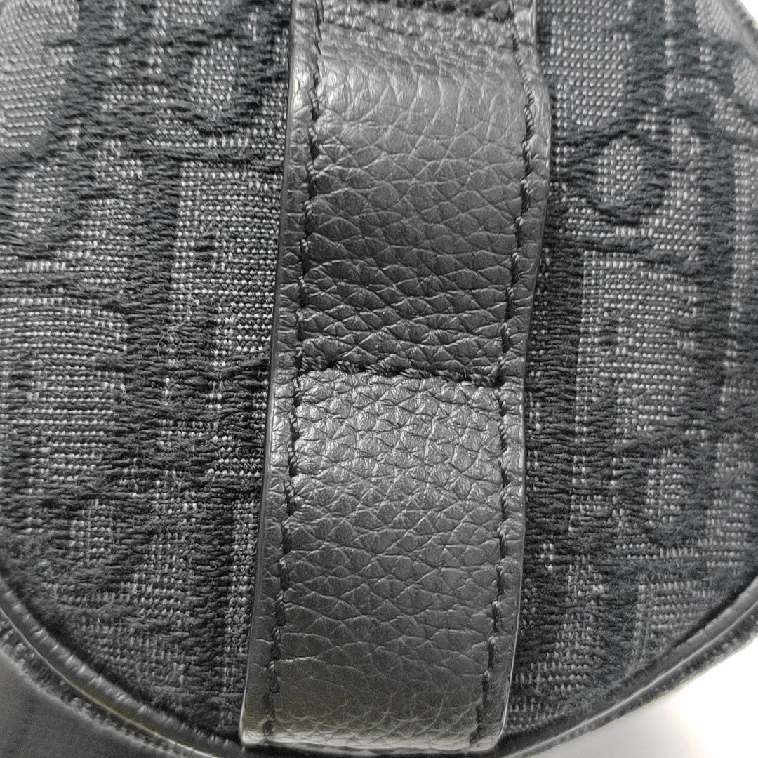Oblique Canvas Shoulder Bag Black