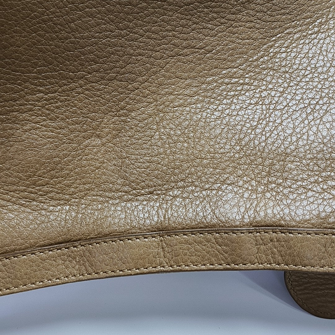 Quilted Calfskin Shoulder Bag Brown