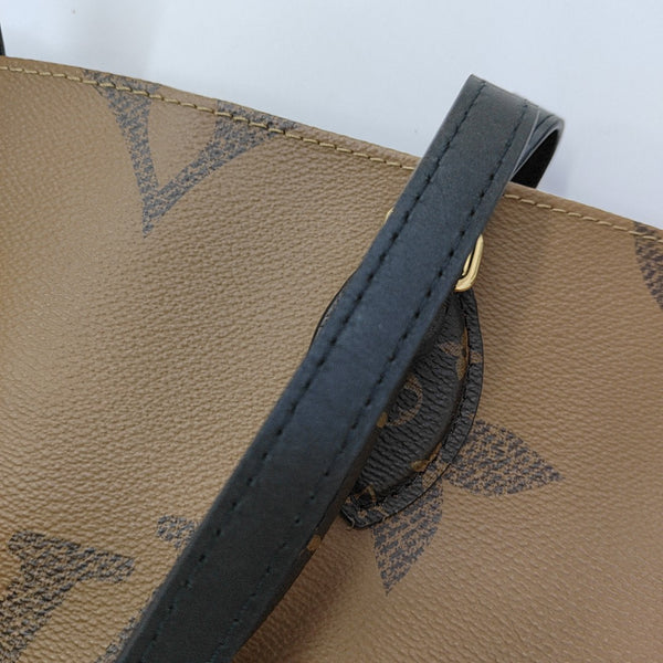 ONTHEGO MM Monogram Coated Canvas Brown