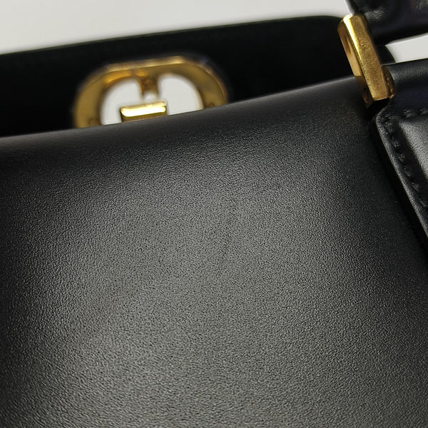 Calfskin Shoulder Bag Small Black