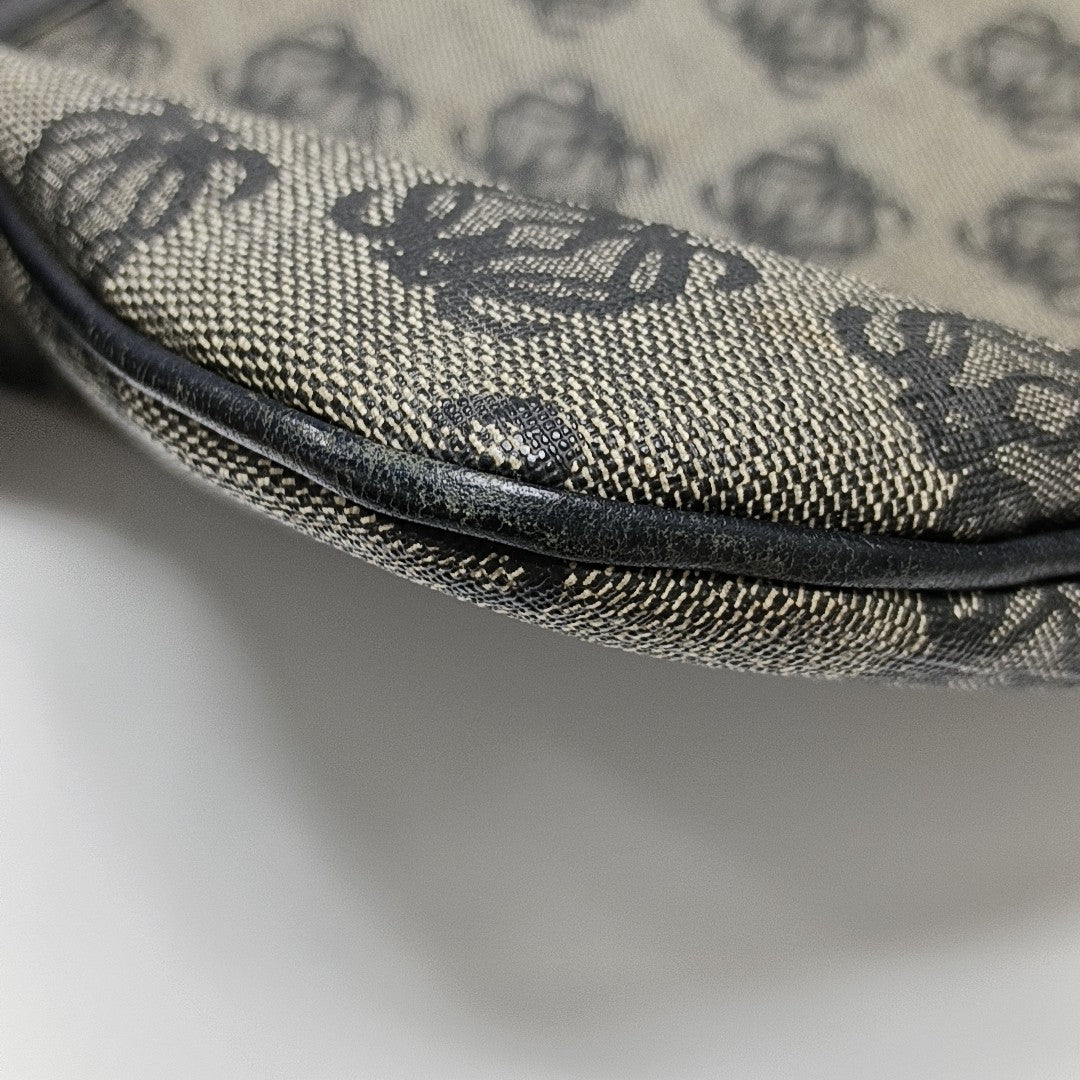 Monogram Coated Canvas Shoulder Bag Gray