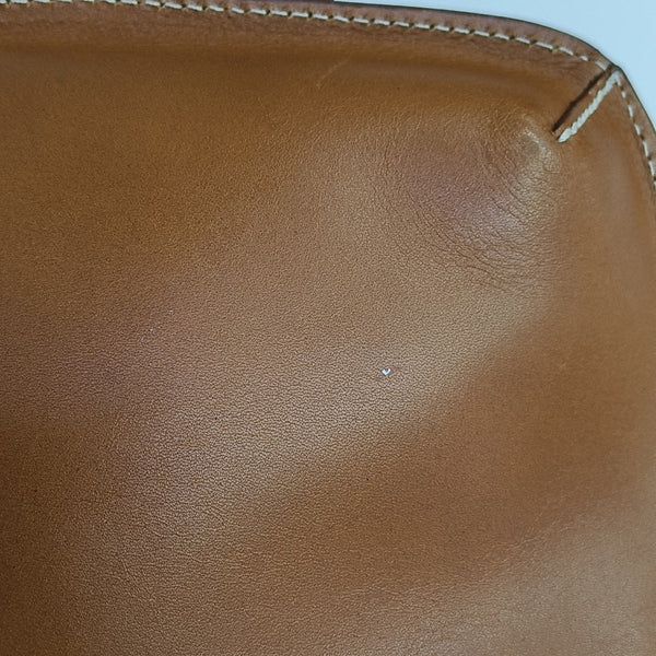 Calfskin Top Handle Bag Brown