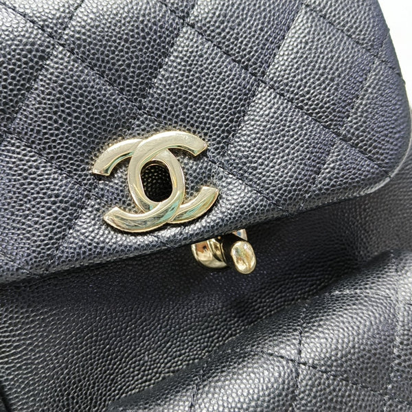 Quilted Grained Calfskin Small Black