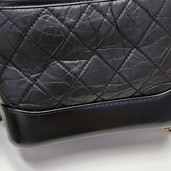 GABRIELLE Small Quilted Vintage Calf Black