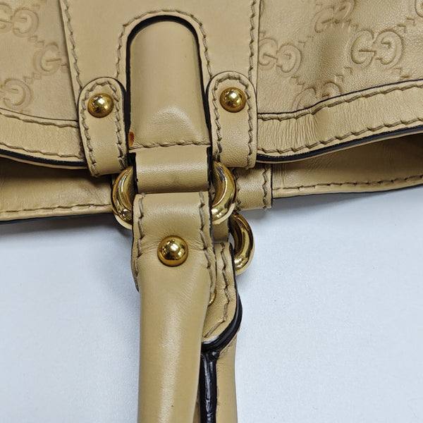 Sukey Monogram Calfskin Beige