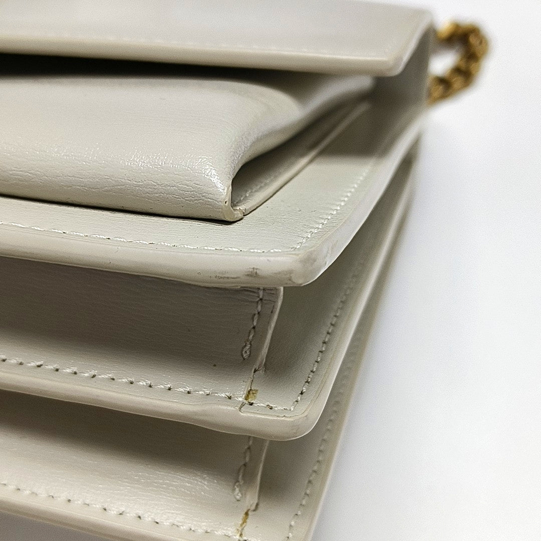 SUNSET Medium Calfskin White