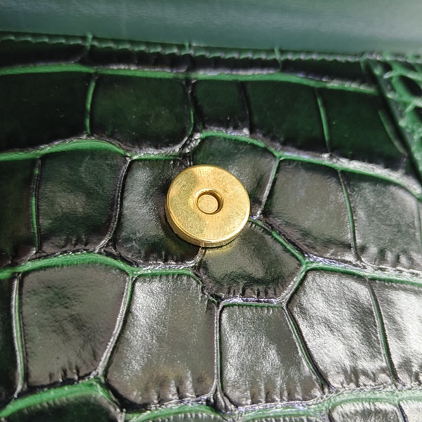 Hourglass Small Calfskin Green