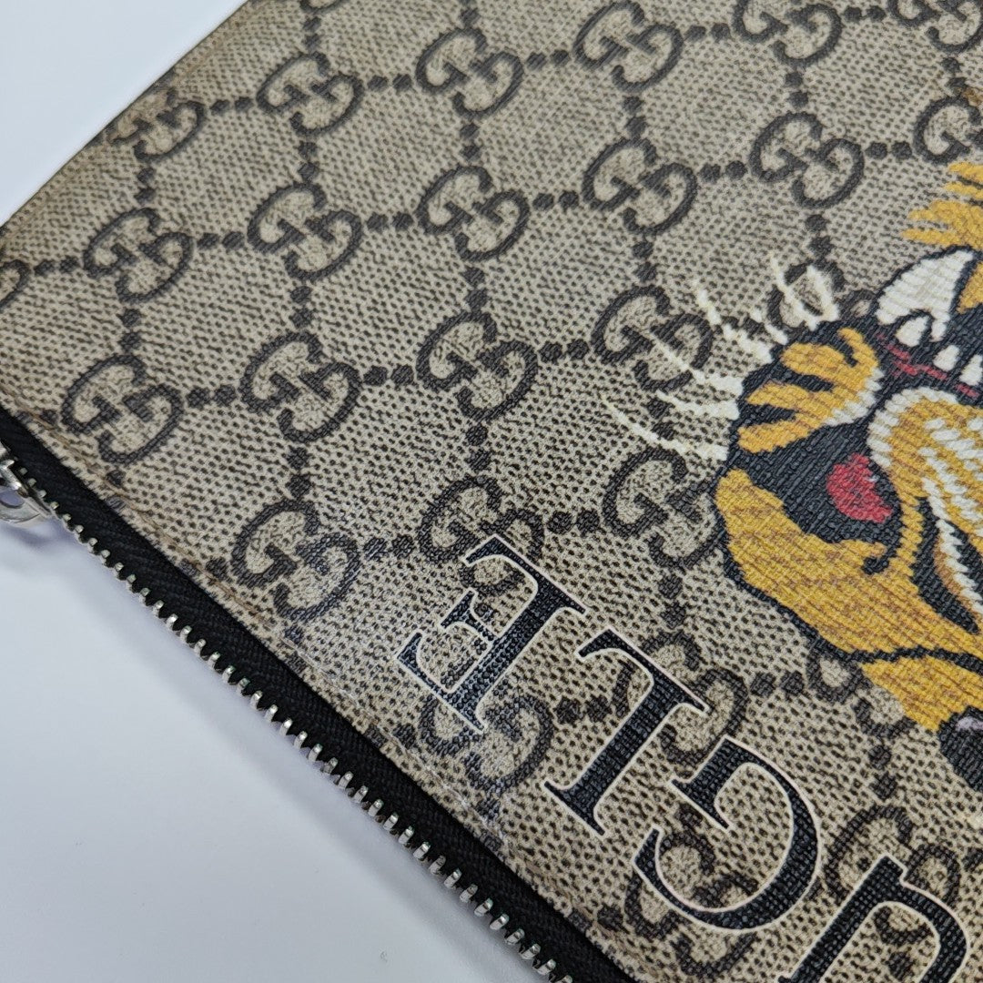 GG Supreme Monogram Coated Canvas Brown