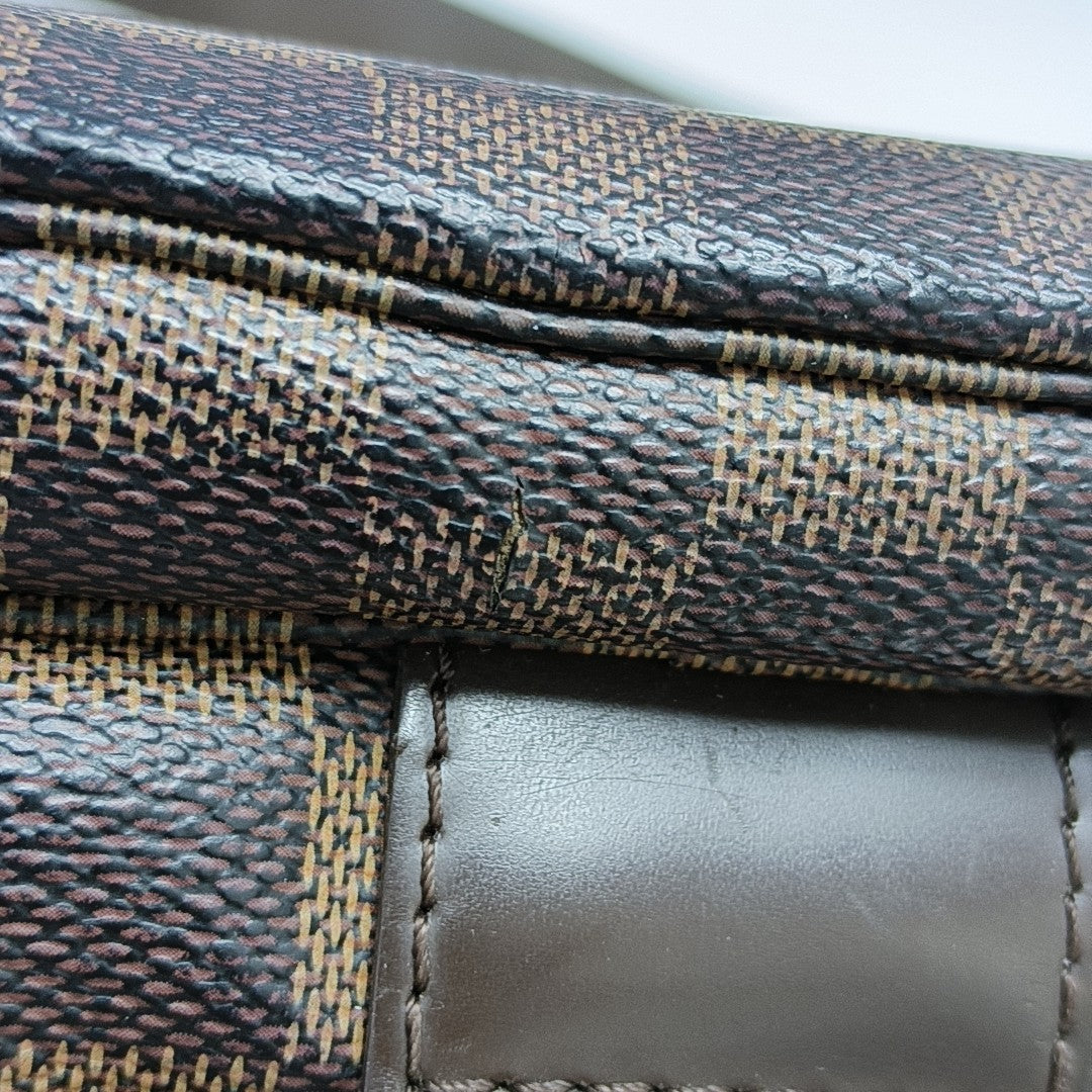 NAVIGLIO MM Damier Ebene Coated Canvas Brown