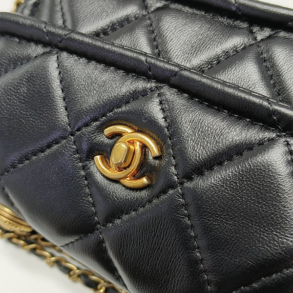 BIJOUX FLAP Quilted Lambskin Black
