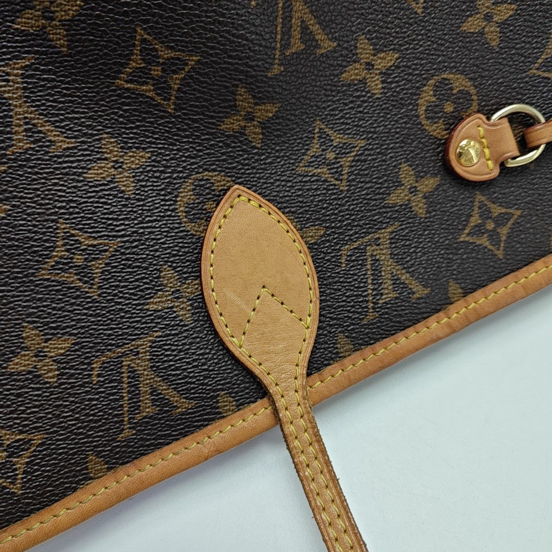 NEVERFULL MM Monogram Coated Canvas Brown