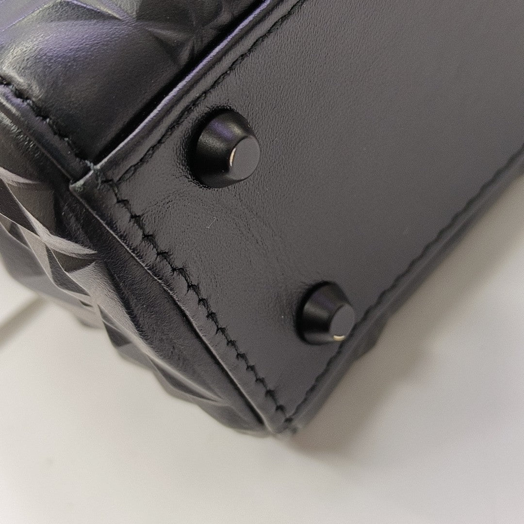 Lady Dior Mini Cannage Calfskin Black
