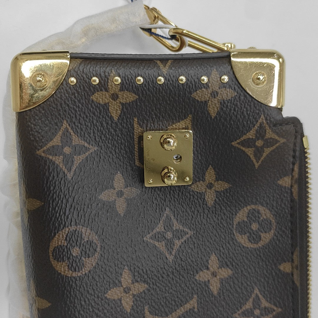 SLIM TRUNK Monogram Coated Canvas Brown