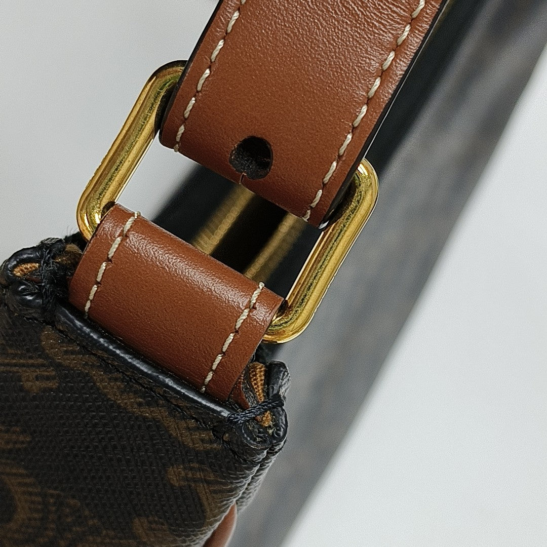 Authenticated pre-owned  AVA Coated Canvas Brown - Top Handle Bag at Looply