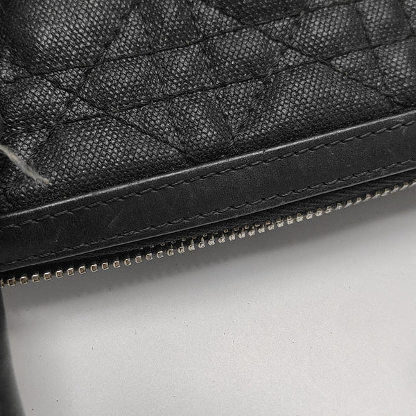 Cannage Coated Canvas Black