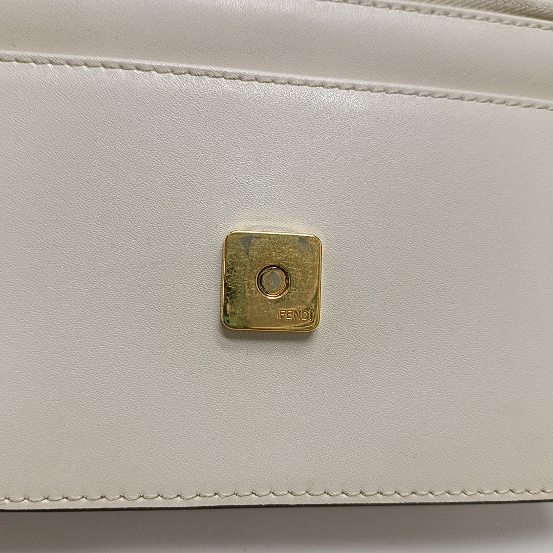 Calfskin Shoulder Bag Beige