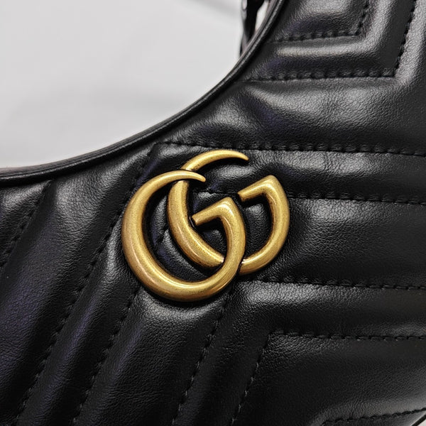GG Marmont Mini Quilted Calfskin Black