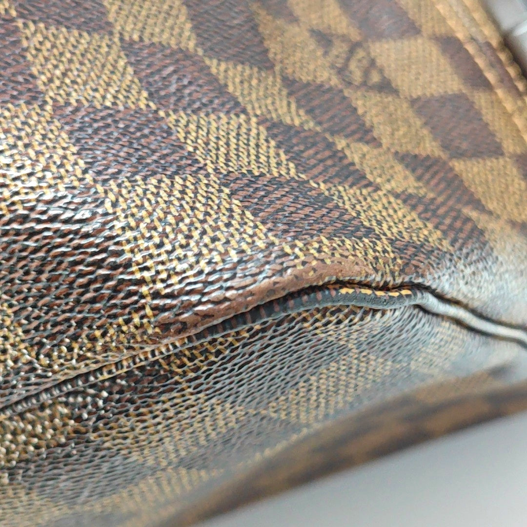 Authenticated pre-owned  NEVERFULL GM Damier Ebene Coated Canvas Brown - Tote Bag at Looply