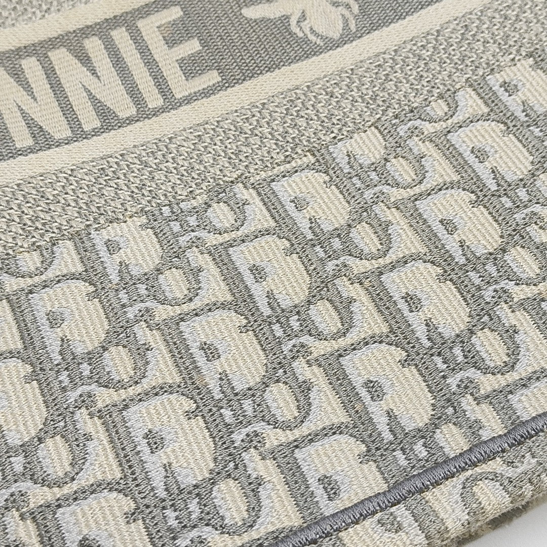 Book Tote Medium Oblique Canvas White