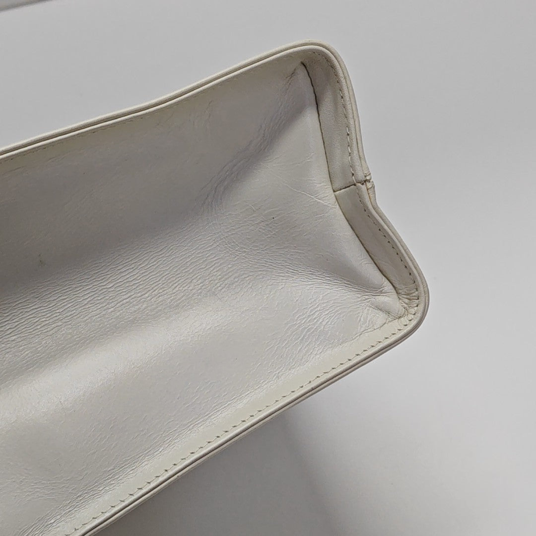 Calfskin Shoulder Bag White