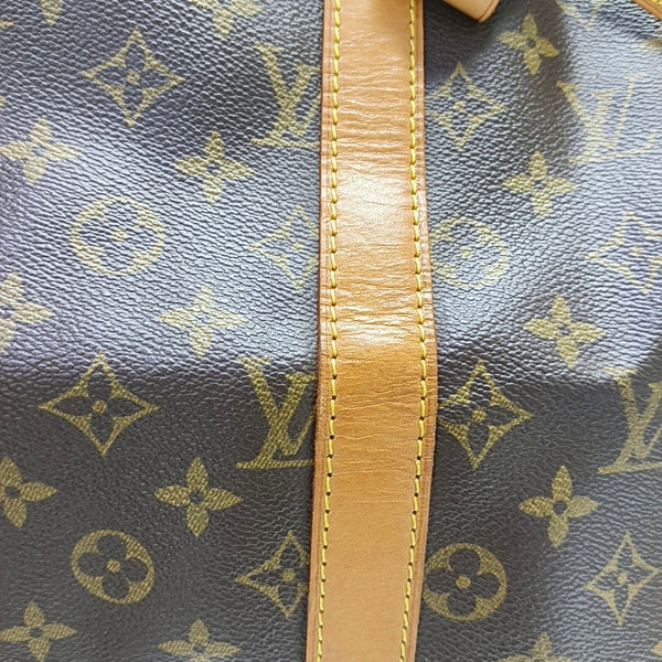 KEEPALL 45 Monogram Coated Canvas Brown