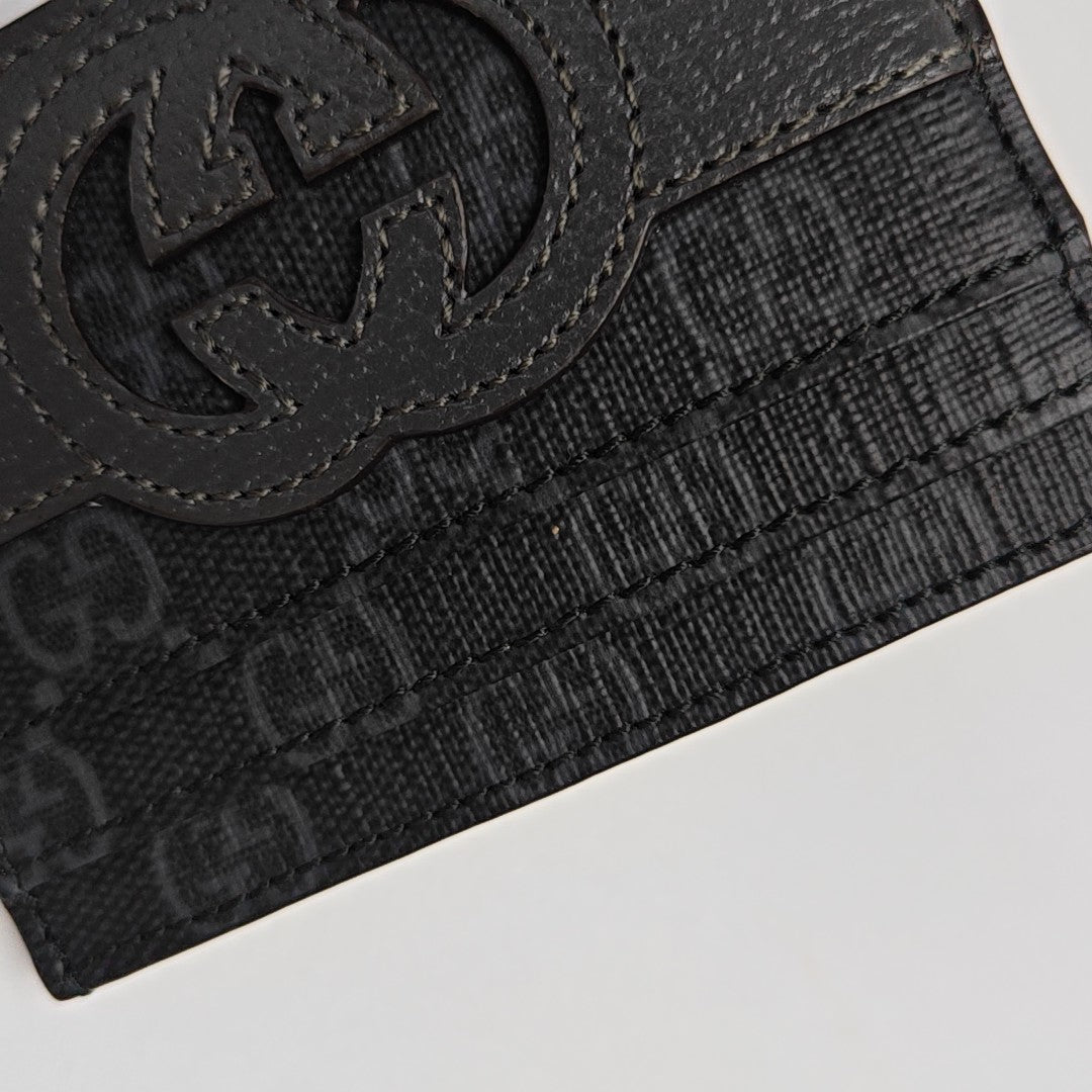 Monogram Coated Canvas Card Holder Black