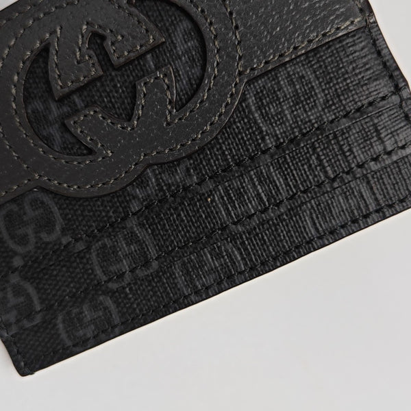 Monogram Coated Canvas Card Holder Black