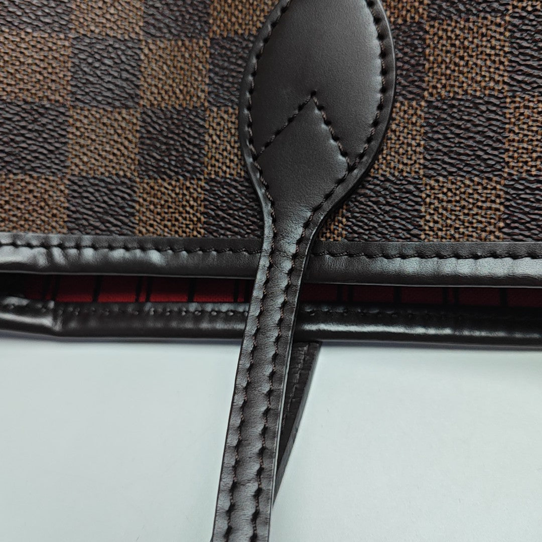 NEVERFULL GM Damier Ebene Coated Canvas Brown