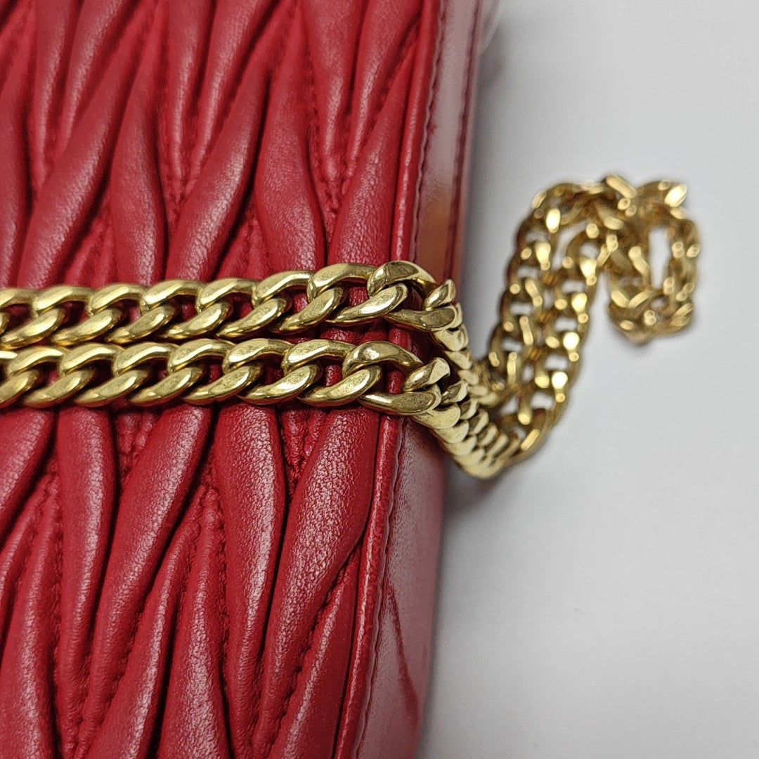 Matelassé Lambskin Red