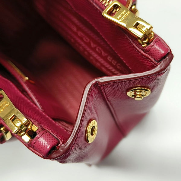 Authenticated pre-owned  Galleria Super Mini Saffiano Calfskin Pink - Tote Bag at Looply