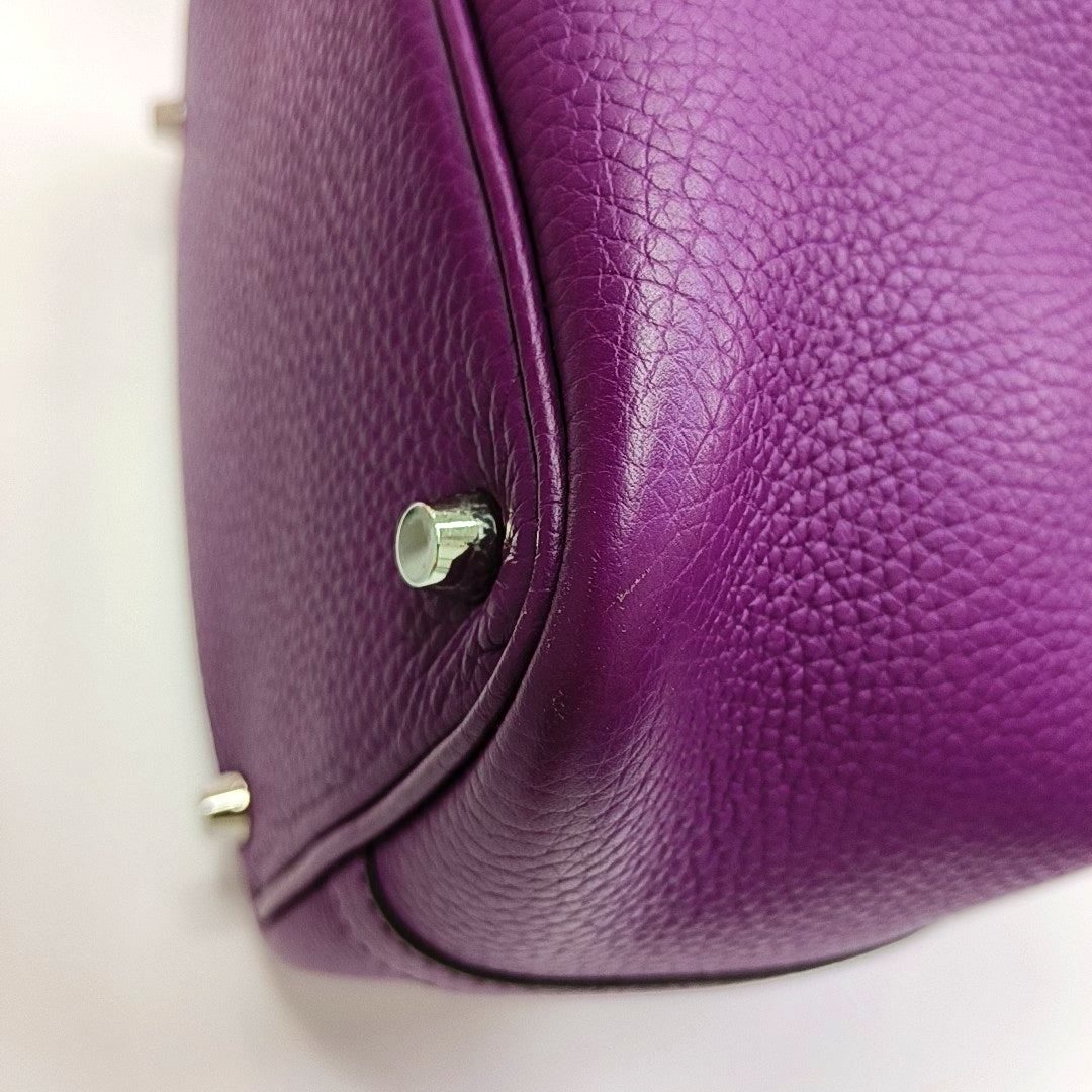 Authenticated pre-owned  Picotin Lock Clemence Purple - Top Handle Bag at Looply