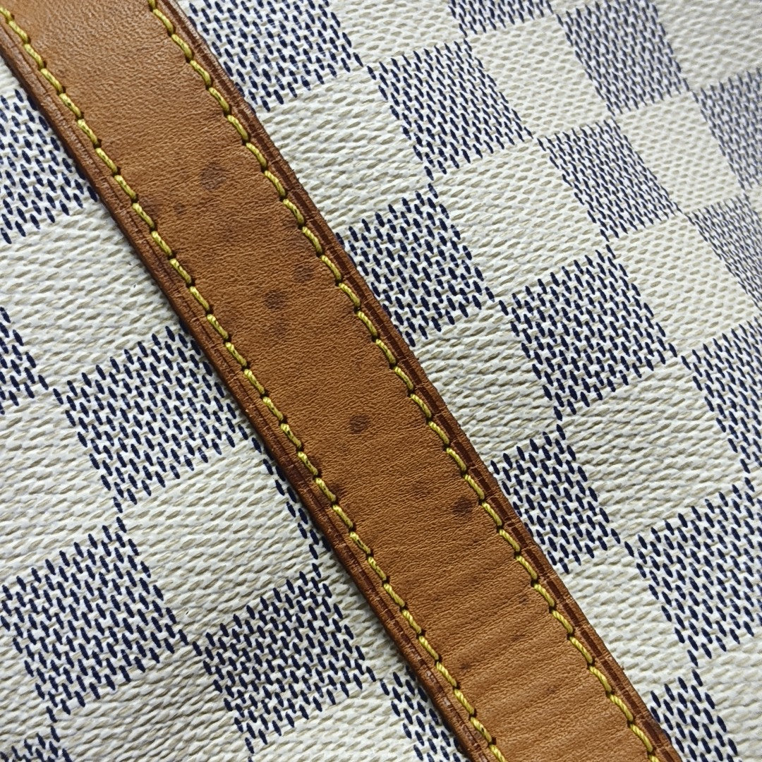 STRESA PM Damier Azur Coated Canvas White
