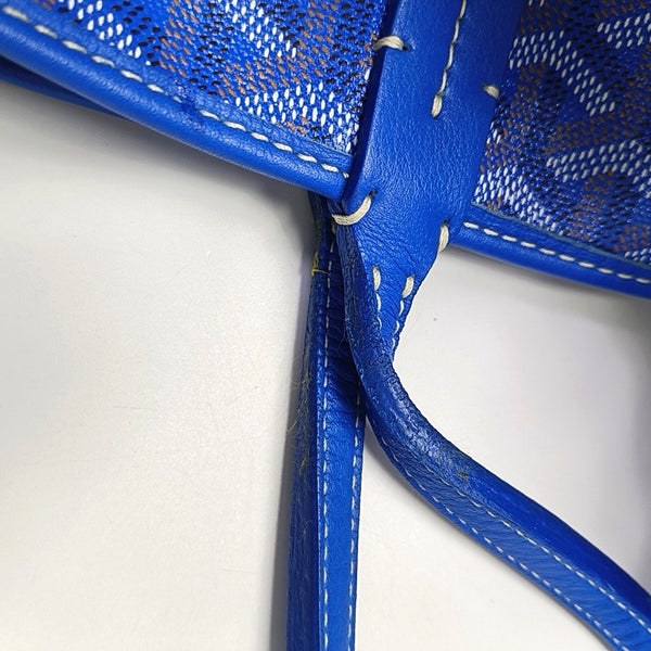 Authenticated pre-owned  Saint Louis PM Coated Canvas Blue - Tote Bag at Looply