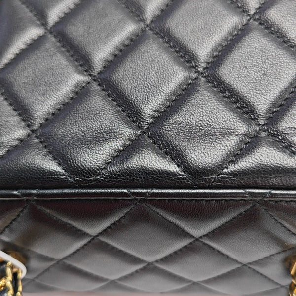 VANITY CASE Small Quilted Lambskin Black