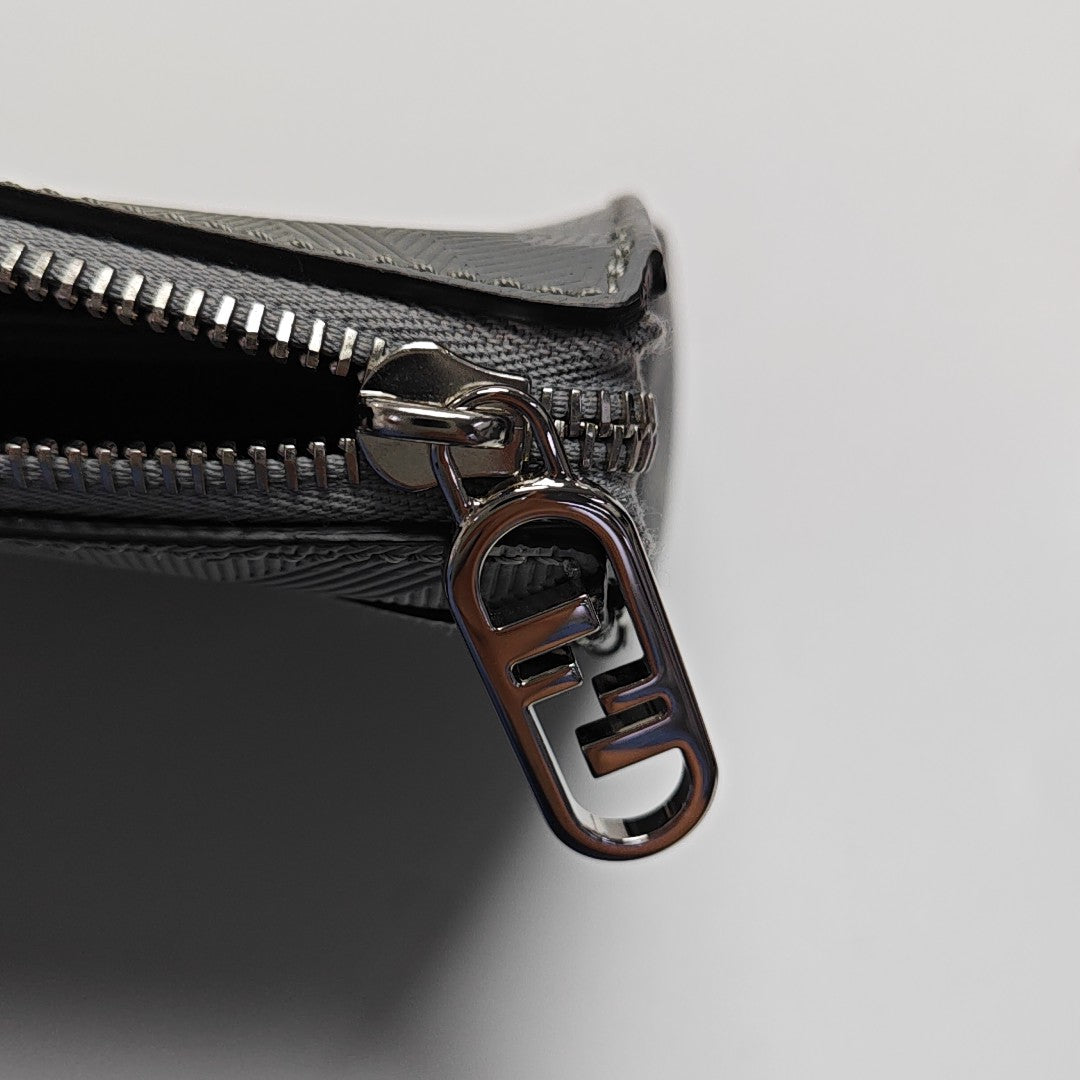 Calfskin Clutch Small Gray