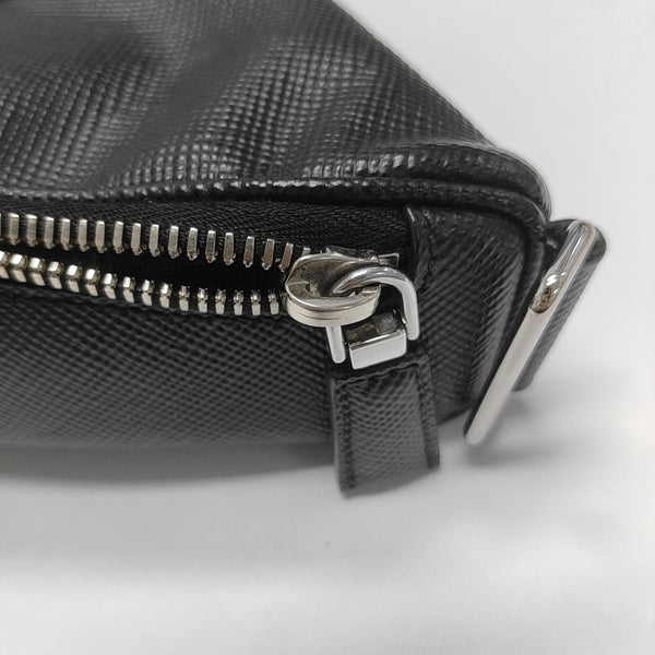 Triangle Saffiano Calfskin Black