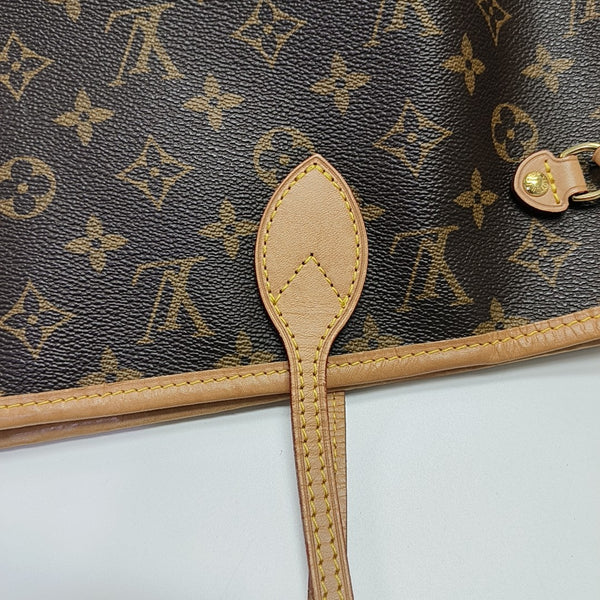 NEVERFULL MM Monogram Coated Canvas Brown