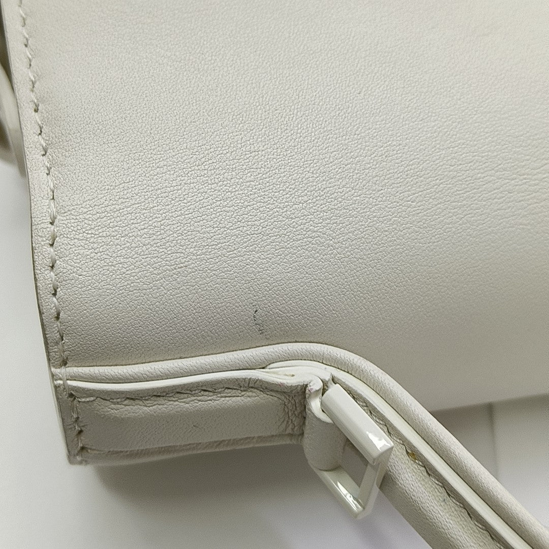 Tempête Small Calfskin White