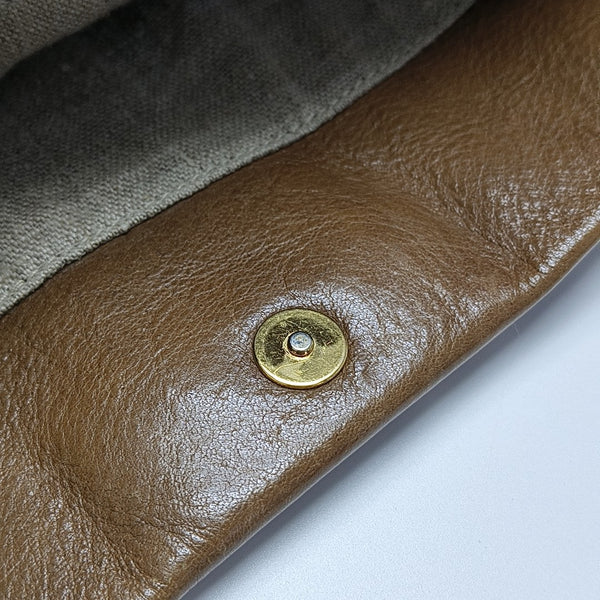 Calfskin Shoulder Bag Brown