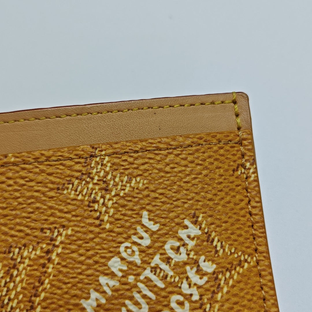 ENVELOPPE Coated Canvas Yellow Card Holder