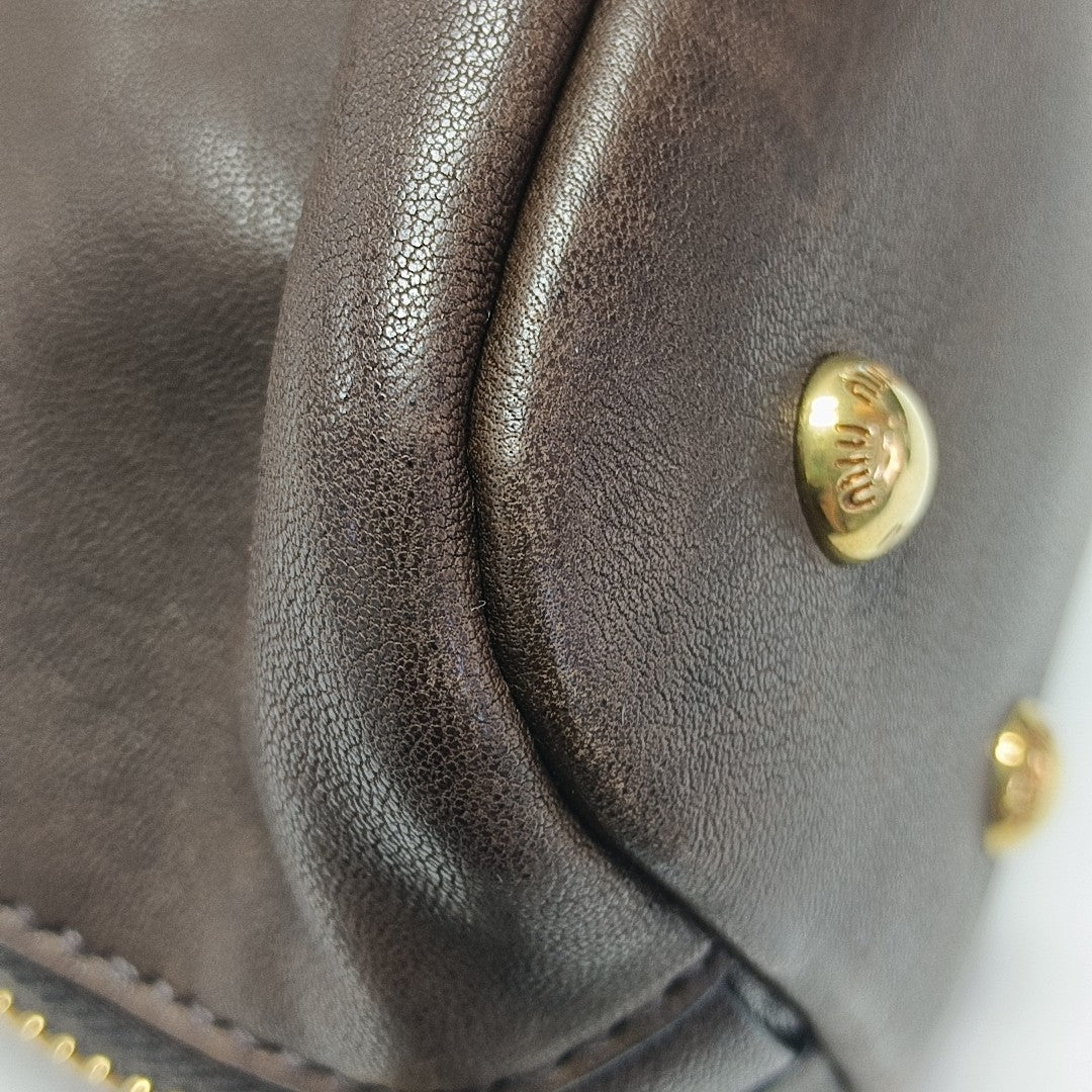 Aventure Small Lambskin Brown