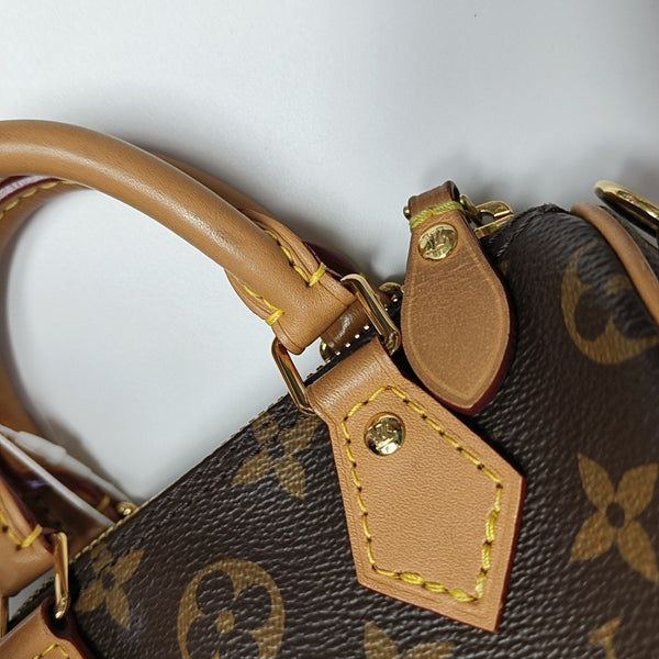 SPEEDY Nano Monogram Coated Canvas Brown