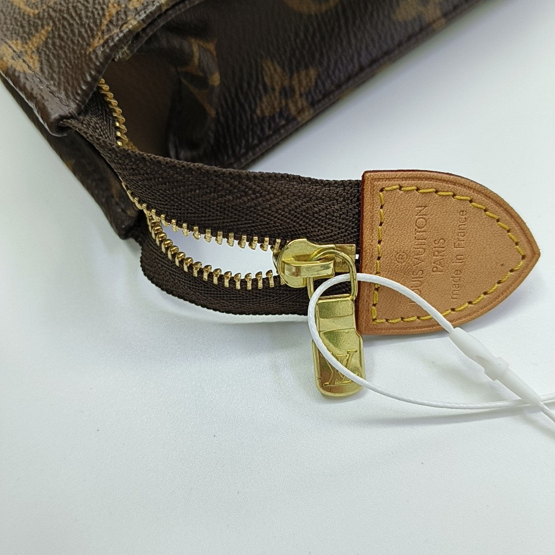 TOILET POCKET 26 Monogram Coated Canvas Brown