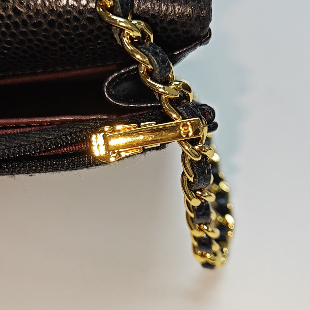WOC Quilted Grained Calfskin Black