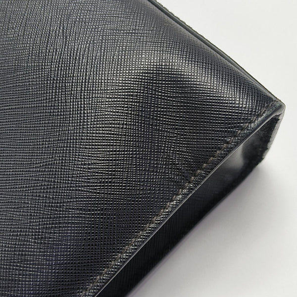 Saffiano Calfskin Top Handle Bag Black