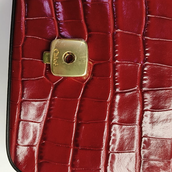 Chloé C Mini Calfskin Red