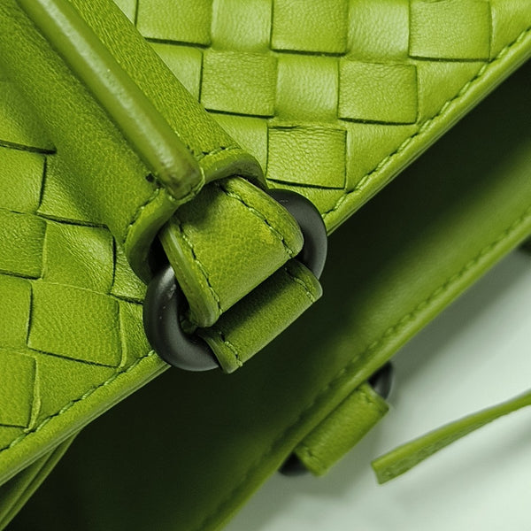 Lambskin Top Handle Bag Green